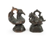 A set of four antique Burmese bronze weights, 19th/20th century, ​​​​​​​the largest 18cm high. - 3