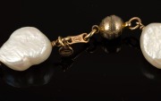 An Australian 9ct gold and Keshi pearl necklace, stamped "DBAN, 375", 46cm long, ​​​​​​​46 grams total including pearls. - 3
