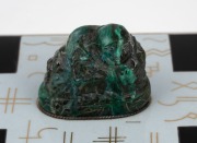 An Art Deco silver and enamel box with Chinese carved hardstone Buddha finial, interior with gold wash finish, circa 1920s, ​​​​​​​10.5cm wide, 351 grams total. - 3