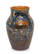 WILKINSON English Art Deco porcelain vase with faux Japanese decoration, blue factory mark to base, 25cm high.