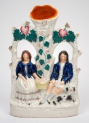 Staffordshire antique pottery figural vase, early 19th century, ​​​​​​​32cm high.