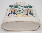 Staffordshire antique pottery figural vase, early 19th century, ​​​​​​​32cm high. - 3