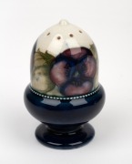 MOORCROFT "Pansy" pottery pepper pot impressed "MOORCROFT", 7cm high.