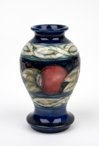 MOORCROFT "Banded Pomegranate" miniature pottery vase, impressed "MOORCROFT", 10cm high.