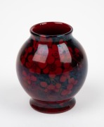 ROYAL DOULTON "Cherry Blossom" flambe miniature porcelain vase, ​​​​​​​4.5cm high.