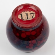 ROYAL DOULTON "Cherry Blossom" flambe miniature porcelain vase, ​​​​​​​4.5cm high. - 3