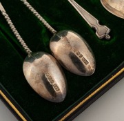 A set of six antique English sterling silver coffee spoons in original plush fitted box, made in Sheffield, circa 1900, 9.5cm long, 43 grams total. - 2