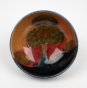 MOORCROFT "Eventide" rare miniature pottery bowl impressed "Moorcroft", 4cm high, 8cm wide. - 2