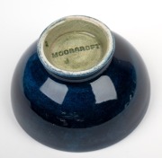 MOORCROFT "Moonlit Blue" rare miniature pottery salt cellar, impressed "Moorcroft", 3cm high, 5.5cm wide. - 2