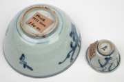 Two antique Chinese blue and white porcelain bowls, Ming Dynasty, 15th/16th century, the larger 6cm high, 13cm diameter. ​​​​​​​PROVENANCE: The Rod Thomas Collection, Melbourne. - 3