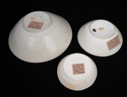 Three antique Chinese porcelain bowls, Sung Dynasty, the largest 18.5cm diameter. ​​​​​​​PROVENANCE: The Rod Thomas Collection, Melbourne. - 3