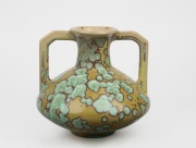 PIERREFONDS French Art Deco pottery vase with green crystalline glaze, early 20th century, impressed factory mark to base, ​​​​​​​18cm high.