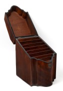 A Georgian mahogany cutlery box, interior refitted for document storage, early 19th century, 37.5cm high, 23cm wide, 23.5cm deep. - 2
