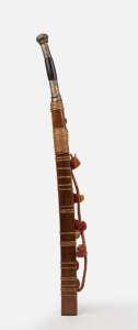 175 · A vintage Burmese sword in timber scabbard, mid 20th century, 91cm long.
