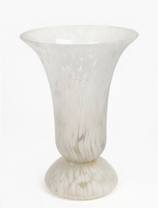 A glass table lamp in the Art Deco style, 20th century, 30cm high.