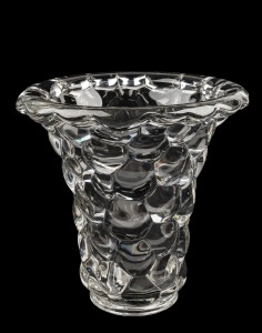 ART VANNES vintage French crystal vase, acid etched mark to base, ​​​​​​​20cm high.