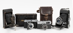 VARIOUS MANUFACTURERS: Five assorted cameras including Voigtlander, Zeiss and Olympus.