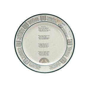 COLE'S BOOK ARCADE: Literary porcelain plate, late 19th century. 27cm