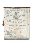 Miniature Salesman's Sample: "Sanitary Closet" (toilet) with original advertising for T.Headen & Son, 34 Queen street Melbourne. Housed in original leather case, circa late 19th century. Height 26cm, width 21cm, depth 17cm RARE - 3