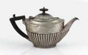 AUSTRALIAN MILITARY INTEREST antique sterling silver teapot, made in Sheffield, circa 1894, bearing inscription "L/CPL. L. E. Vanselow. Australian Imperial Forces With The Best Wishes Of Sir Arthur Pearson And St Dunston's", 13.5cm high, 420 grams.