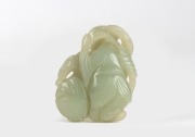 A Chinese carved jade figure, unknown age, most likely 20th century, ​​​​​​​5cm high. - 2