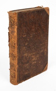"The Fifth Book of MOSES, Called DEUTERONOMY in Hebrew, with the English Translation on the opposite page...by Lion (Arieh) SOESMANS, Corrected and translated by David Levi." [London : Lion Soesmans and Co., Aldgate, 1787]; full leather, well worn, with s