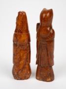 Two antique Chinese carved hardstone statues, Qing Dynasty, 19th century, ​​​​​​​approximately 10cm high. - 2