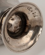 A George III antique English sterling silver pepper pot, made in London, circa 1768, ​​​​​​​9.5cm high, 64 grams. - 2