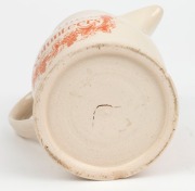 NAPOLEON antique creamware jug, probably Liverpool, transfer printed in red, "The Governor of Europe Stoped in his Career", 14cm high. - 3