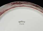 A porcelain soup service comprising of a tureen, platter and six bowls, attractively decorated with post factory hand-painted marine finish on Haviland vintage French porcelain, 20th century, (8 items), ​​​​​​​the tureen 29cm across the handles. - 2