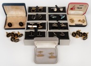 Collection of assorted vintage cufflinks, including silver and Johnnie Walker advertising examples, (qty).