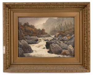 CHARLES F. ROBINSON (1893-1968), (river scene), oil on board, signed lower left "C.F. Robinson", ​​​​​​​24 x 34cm, 41 x 52cm overall.