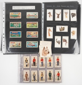 [CIGARETTE CARDS] A range including 1928 Wills' "Dogs - 2nd Series" complete (20); 1935 Lloys' "Tricks & Puzzles" complete set (25); 1937 Players "Wild Animals' Heads" complete set (50); 1938 Player's "Military Uniforms of the British Empire Overseas" com