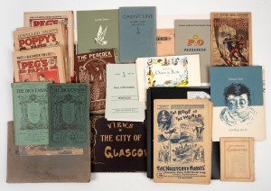 EPHEMERA: A box containing various travel-related items, children's magazines, souvenirs, illustrations and programmes.