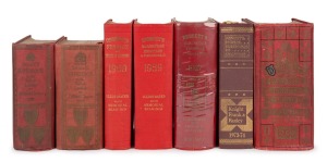 "Debrett's Baronetage Knightage & Companionage" hardcover editions for 1927, 1935, 1959 (2 vols.), 1973-74, together with Kelly's Handbook to the Title, Landed, and Official Classes 1931 and 1940. (Total: 7 vols.)
