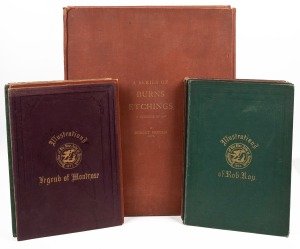 Royal Association for the Promotion of the Fine Arts in Scotland: A series of cloth bound folios of engravings illustrating the works of Robbie Burns, Walter Scott and other Scottish favourites; issued 1860s-70s; mixed condition. (10 folios).