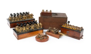Six assorted antique and vintage circuit boards and instruments, 19th/20th century, the largest 23cm wide.