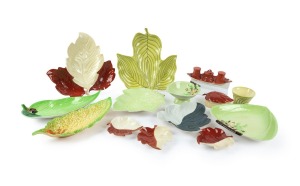 CARLTON WARE English porcelain dishes, bowls, condiment set etc., 20th century, (qty), A/F, the largest 29cm wide.
