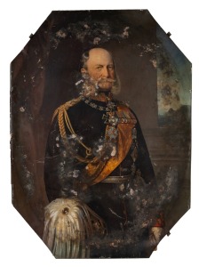 ARTIST UNKNOWN, Kaiser Wilhelm I, oil on tin, ​​​​​​​93 x 69cm.