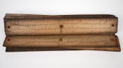 Two antique religious texts, hand-written on bamboo, Southeast Asian origin, 19th/20th century, ​​​​​​​the larger 40cm wide. - 3