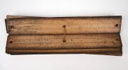 Two antique religious texts, hand-written on bamboo, Southeast Asian origin, 19th/20th century, ​​​​​​​the larger 40cm wide. - 5