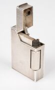DUNHILL "Broadboy" vintage English silver cigarette lighter, bearing inscription "In appreciation, November 1954. Gen. L. C. Shepherd, Commandant U.S. Marines.", 4.5cm high. - 2
