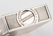 DUNHILL "Broadboy" vintage English silver cigarette lighter, bearing inscription "In appreciation, November 1954. Gen. L. C. Shepherd, Commandant U.S. Marines.", 4.5cm high. - 4