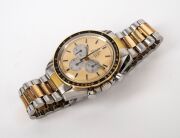 OMEGA "SPEEDMASTER PROFESSIONAL MOON WATCH" in two-tone stainless steel and gold finished case and original bracelet, circa 1984. - 3