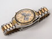 OMEGA "SPEEDMASTER PROFESSIONAL MOON WATCH" in two-tone stainless steel and gold finished case and original bracelet, circa 1984. - 5