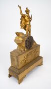 An antique French figural ormolu mantle clock with eight day time and bell striking movement by PONS, ornate silvered dial and Roman numerals, 19th century, ​​​​​​​51cm high. - 5