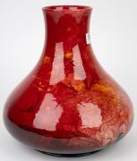 MOORCROFT rare flambe "Fish" pottery vase, impressed "Moorcroft" plus green signature "W. Moorcroft", ​​​​​​​29cm high, 27cm wide. - 4