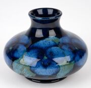 MOORCROFT rare "Moonlit Pansy" pottery vase, impressed "Moorcroft, Made In England", 8cm high, 10.5cm wide. - 4