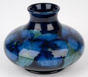 MOORCROFT rare "Moonlit Pansy" pottery vase, impressed "Moorcroft, Made In England", 8cm high, 10.5cm wide. - 5