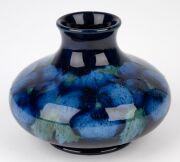 MOORCROFT rare "Moonlit Pansy" pottery vase, impressed "Moorcroft, Made In England", 8cm high, 10.5cm wide. - 7